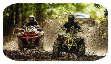 can am renegade atvs fun in the mud