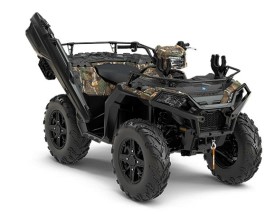 polaris atv with hunters gear outfit