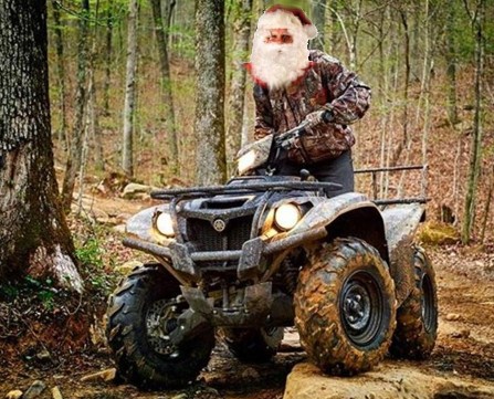 santa on atv